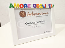 Carica l&#39;immagine nel visualizzatore di Gallery, Cornici per foto in legno con la scritta Amore Degli Zii, da appoggiare o... - Ilgrandebazar