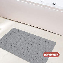 Carica l'immagine nel visualizzatore di Gallery, JAMITE Tappetino da Bagno Antiscivolo,Tappetino Doccia con Ventosa,Grigio...