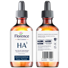 Carica l'immagine nel visualizzatore di Gallery, 60ml. Bio Siero con Acido Ialuronico Puro a 3 pesi Molecolari+Vitamina C -Noti Agenti Antirughe/Antietà. Biologico/Vegano. Siero Viso e Contorno Occhi Idratante/Illuminante. Dermatologicamente Testato
