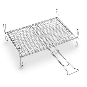 Graticola barbecue Bst acciaio doppia con piedi 40x28 92A [BST] - Ilgrandebazar