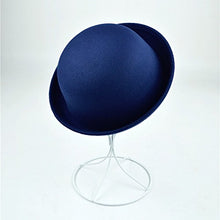 Carica l&#39;immagine nel visualizzatore di Gallery, Magik, cappello Fedora in lana con bordo rialzato, bombetta da uomo o Navy - Ilgrandebazar