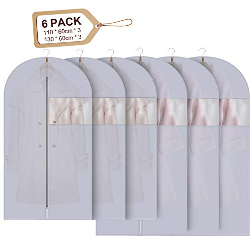 Custodia Porta Abiti, GIKPAL 6 PCS PEVA Copriabiti Antipolvere Traspiranti...