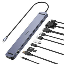 Carica l&#39;immagine nel visualizzatore di Gallery, CHOETECH Hub USB C MacBook PRO 2020, 11 in 1 Docking Station C con 4K...