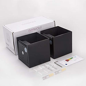 OOWOLF Lampada a Parete Esterno IP65 2 Pezzi LED Impermeabile, Nero-2