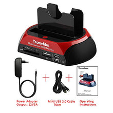Carica l&#39;immagine nel visualizzatore di Gallery, Tccmebius TCC-S862-DE USB 2.0 a SATA IDE Dual-Bay HDD Disco Rigido Docking...