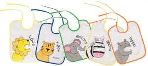 Playshoes Bavaglino da Legare Impermeabile Con Motivo Animale, Set di 5 Pezzi - Ilgrandebazar