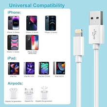 Carica l&#39;immagine nel visualizzatore di Gallery, Cavo iPhone Originale Apple Certificato MFi, Cavo Lightning 1M+2M 2Pack, Cavetto iPhone Cavo Ricarica iPhone Cavo Caricatore iPhone Filo Cavo USB per iPhone 14 13 12 11 Pro Max XS XR X 8 7 6 5 SE iPad