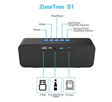 Carica l&#39;immagine nel visualizzatore di Gallery, ZoeeTree S1 Altoparlante Bluetooth Portatili, Cassa con Audio Nero