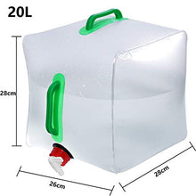 Carica l'immagine nel visualizzatore di Gallery, BESTZY 20l Sacchetto di Acqua Pieghevole Trasparente Contenitore...