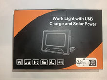 Carica l&#39;immagine nel visualizzatore di Gallery, CLV Faro Luce LED Portatile 60W, Faro LED Ricaricabile USB &amp; Solare con 12000mAh Batteria, 4 Modalità di Illuminazione 5 Luminosità, Luci da Lavoro per Cantiere, Garage, Campeggio, Emergenza