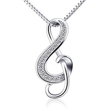 Carica l&#39;immagine nel visualizzatore di Gallery, B.Catcher collana d&#39;argento nota musicale con pendente S925 da donna... - Ilgrandebazar