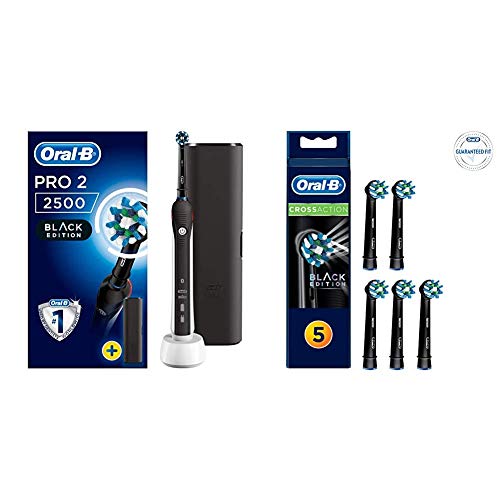 Oral-B Pro 2 2500 Crossaction Spazzolino Elettrico Ricaricabile, 1 Manico...