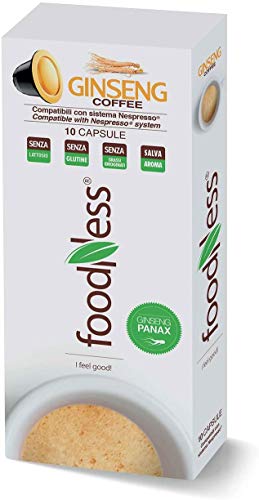 Foodness Capsula Caffè al Ginseng compatibile Nespresso - 5 Confezioni da 10...