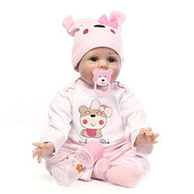 Carica l&#39;immagine nel visualizzatore di Gallery, ZIYIUI Reborn Bambola Bambino Simulazione Silicone Vinile Morbido 22 Pollici...