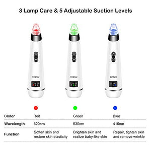 SVMUU Aspiratore Punti Neri, Ventosa per L'acne sul Viso, con 3 Luci... - Ilgrandebazar