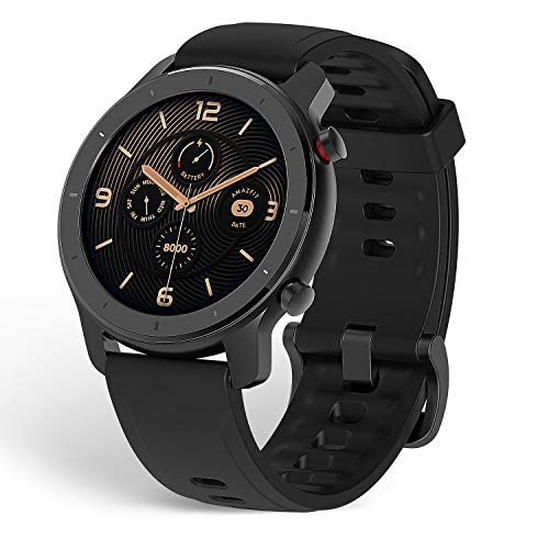 Amazfit GTR 42 Smartwatch Fitness Tracker, All-Day Heart Rate Monitor, Black - Ilgrandebazar