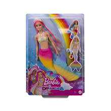 Carica l&#39;immagine nel visualizzatore di Gallery, Barbie Dreamtopia Sirena Cambia Colore - Bambola con Look Arcobaleno - Corpetto con Dettagli Marini - Colori Neon Accesi - Regalo Bambini 3-7 Anni, GTF89