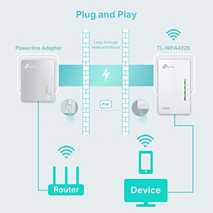TP-Link TL-WPA4220 Kit Powerline WiFi, AV600 Mbps su + 300 WiFi