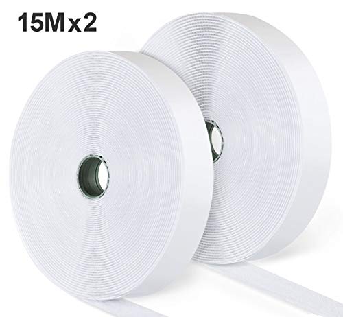 Ilauke 15M Nastro Adesivo Velcro per Zanzariera