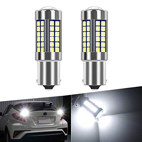 SanGlory 2 x Lampadine LED Auto P21W 1156 BA15S Canbus Sensa Errore 54-SMD...