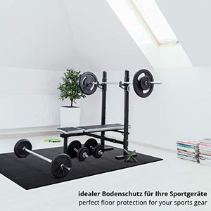 Tappeto da fitness a puzzle – set di 18 pezzi | black