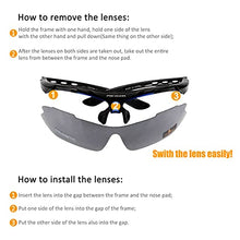 Carica l&#39;immagine nel visualizzatore di Gallery, FREE SOLDIER Occhiali da Sole da Uomo Polarizzati 5 in 1 Occhiale Ciclismo MTB Softair Occhiali Tattici Militari Anti-UV400 Protezione per Ciclismo, Corsa, Pesca, Guida, Sport All&#39;aperto, Blu