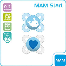 Carica l&#39;immagine nel visualizzatore di Gallery, MAM 66643811 - Start, Ciuccio in silicone 0-2 mesi, confezione doppia,... - Ilgrandebazar