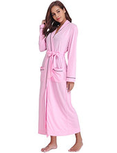 Carica l'immagine nel visualizzatore di Gallery, Aibrou Vestaglie Donna Cotone, Pigiama Kimono da Notte, Camicia L, Rosa-donna - Ilgrandebazar