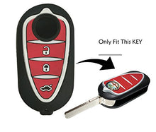 Carica l&#39;immagine nel visualizzatore di Gallery, Cover Custodia Silicone per Chiave Alfa Romeo 3 Tasti Guscio Morbido...