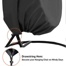 Carica l&#39;immagine nel visualizzatore di Gallery, Silvotek Copertura per Sedia sospesa - Nero-115cm D x 190cm H, Nero