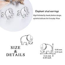 Carica l&#39;immagine nel visualizzatore di Gallery, Orecchini di Elefante in Argento Sterling 925 Gioielli per Donne Ragazze