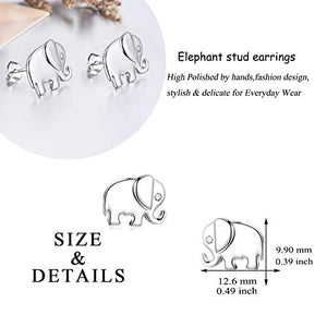 Orecchini di Elefante in Argento Sterling 925 Gioielli per Donne Ragazze