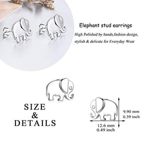 Orecchini in argento a forma di elefante, orecchini pendenti a forma di Orecchini in argento a forma di elefante, orecchini pendenti a forma di