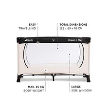 Carica l'immagine nel visualizzatore di Gallery, Hauck Lettino da Viaggio Dream N Play Plus - Culla Neonato fino a 15kg - Letto Pieghevole 60x120cm - Box Bambini con Uscita Laterale - Borsa Inclusa - Beige