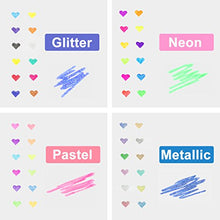Carica l&#39;immagine nel visualizzatore di Gallery, Set di 48 penne gel colorate - glitter, metallico, neon glitterato, pastello...