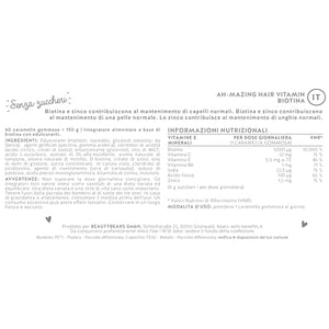 Bears With Benefits Ah-Mazing Hair Vitamin Con Biotina Senza Zucchero - Capsule, 150 gr