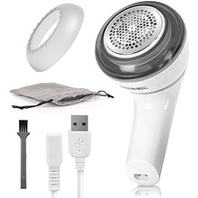 Carica l'immagine nel visualizzatore di Gallery, Duronic Rasoio per tessuti, FS16USB, debobbler, rimuove pelucchi e pelucchi dai vestiti, rimuove pelucchi e pelucchi, manico girevole, ricarica USB, custodia per ravvivare vecchi maglioni, maglioni,