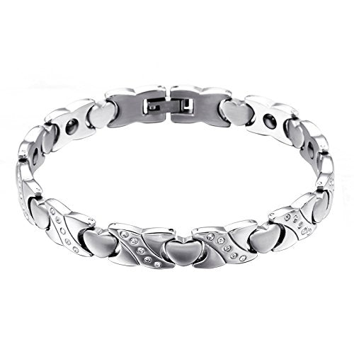 OIDEA Bracciale Braccialetto da Donna in Acciaio Inox Cuore Mosaico Zircone... - Ilgrandebazar