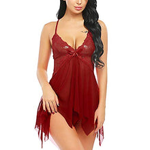 Carica l'immagine nel visualizzatore di Gallery, EVBEA Babydoll Lingerie Sexy Intimo Donna Biancheria Intima XXL, Red - Ilgrandebazar