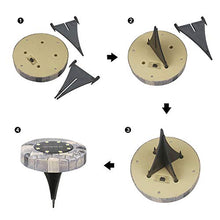Carica l&#39;immagine nel visualizzatore di Gallery, Luci solari da esterno, Jorft 8 Pack 8 LED Lampade a terra Bianco Caldo
