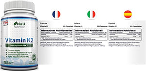 Vitamina K2 MK 7 | 365 Compresse Vegetariane e Vegane | Scorta Per 1 Anno di...