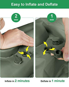 Relefree Materassino Campeggio Mare Pump-Verde militare
