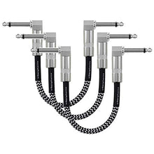 Carica l&#39;immagine nel visualizzatore di Gallery, Miglior Cavo Patch per Chitarra e Basso - 23cm Cavetto 3 PC, Bianco e nero - Ilgrandebazar