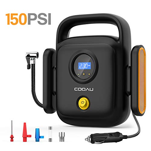 COOAU Compressore Aria Portatile Auto, 150PSI 12v con Protezione da...