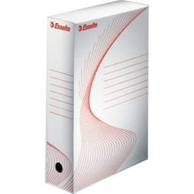 Carica l&#39;immagine nel visualizzatore di Gallery, ESSELTE BOXY 80 scatola archivio - dim. 25 x 35 x 8 cm - Bianco/Rosso Bianco - Ilgrandebazar