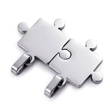Carica l&#39;immagine nel visualizzatore di Gallery, Set di collane con ciondoli a forma puzzle che si combinano Silver - Ilgrandebazar