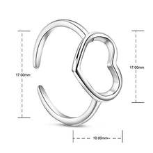 Carica l&#39;immagine nel visualizzatore di Gallery, SHEGRACE Semplice Anello Aperto Regolabile da Donna in Argento A1: Platino - Ilgrandebazar