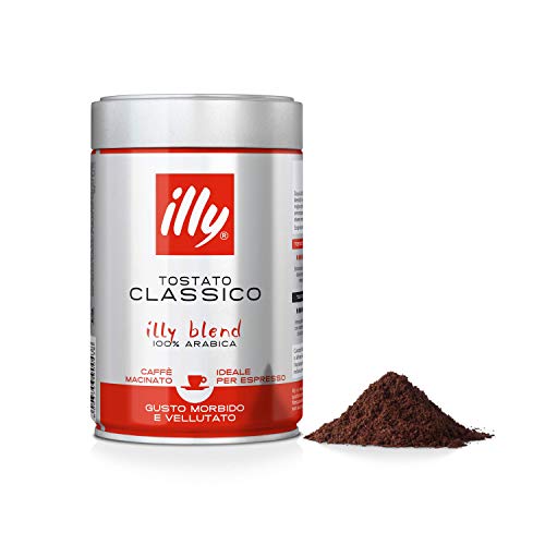 illy Caffè Macinato Espresso Tostato Classico - Confezione da 6 barattoli da...