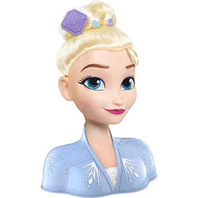Carica l'immagine nel visualizzatore di Gallery, JP Disney FRND2000 Styling Frozen 2 Elsa, Basic Hair Styling Head, 17 Hair Accessories Included, Toy for Children from 3 Years of Age ,Black