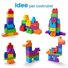 Carica l&#39;immagine nel visualizzatore di Gallery, Mega- Sacca Ecologica Blocchi da Costruzione, Giocattolo per Bambini 1+ Anni, Multicolore, 60 Pezzi, DCH55